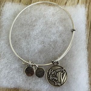 Because I love you silver bangle